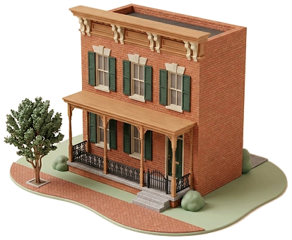 Richmond Italianate rowhouse